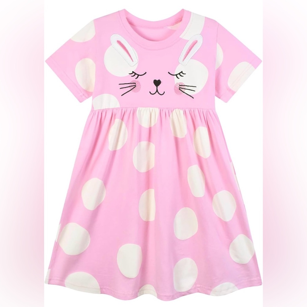 Pink Bunny Kids Easter Dress